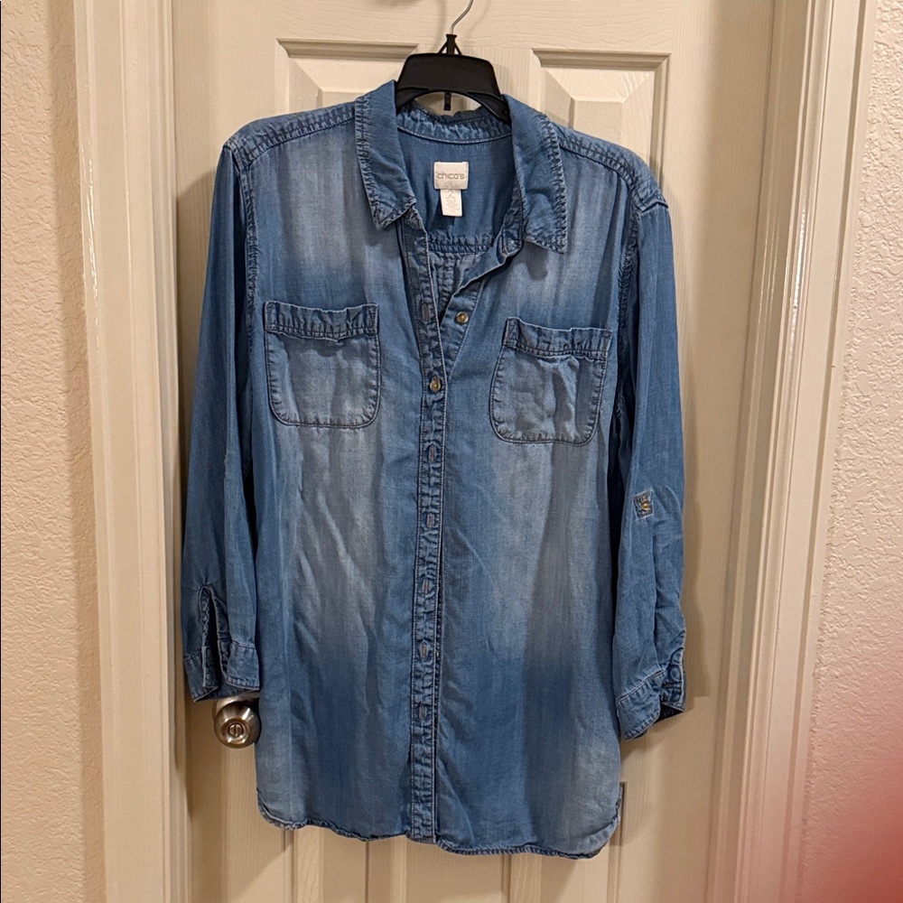 Chico's Blue Denim Dress